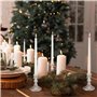 Winter Shore Bougeoirs en Verre [Lot de 6] - Chandelier Verre Transparent pour Centres de Table de Mariage, Décoration de Table 