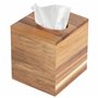 Winter Shore Cache Boite Mouchoir - Boite a Mouchoir Carré en Bois d'Acacia - Boite Mouchoirs Decorative avec Fond Coulissant -