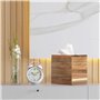 Winter Shore Cache Boite Mouchoir - Boite a Mouchoir Carré en Bois d'Acacia - Boite Mouchoirs Decorative avec Fond Coulissant - 