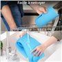 Winter Shore Tapis Peinture Silicone Bleu - Set Peinture SIlicone avec Pot Magnétique Pliable, Palette, Porte-Pinceaux, Règles -