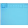 Winter Shore Tapis Peinture Silicone Bleu - Set Peinture SIlicone avec Pot Magnétique Pliable, Palette, Porte-Pinceaux, Règles -