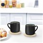 Winter Shore Dessous de Verre Bois Brut 100 mm [Lot de 24] - Rondelles Bois Naturelle pour Boissons, Centre de Table, Travaux Ma