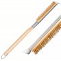 Winter Shore Ensemble Racloir & Brosse Four a Pizza 53 cm - Spatule en Acier Inoxydable