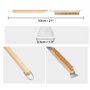 Winter Shore Ensemble Racloir & Brosse Four a Pizza 53 cm - Spatule en Acier Inoxydable, Poils Laiton Non Abrasives, Manche en B