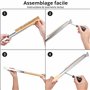 Winter Shore Ensemble Racloir & Brosse Four a Pizza 53 cm - Spatule en Acier Inoxydable, Poils Laiton Non Abrasives, Manche en B