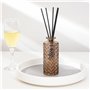 Winter Shore Vase Decoratif Ambre avec Motifs Diamant (Lot de 6) - Vase Fleur & Herbe de Pampa - Vase Vintage pour Décoration de