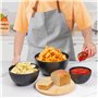 Winter Shore Saladier avec Couvercle (Lot de 3) - Bols et Saladiers pour Popcorn, Chips - Petit, Moyen & Grand Saladier Plastiqu