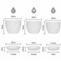 Winter Shore Pots de Fleurs Exterieur & Intérieurs (Lot de 3) - Pot de Fleur Blanc Moucheté Durables avec Trous de Drainage & So