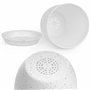 Winter Shore Pots de Fleurs Exterieur & Intérieurs (Lot de 3) - Pot de Fleur Blanc Moucheté Durables avec Trous de Drainage & So