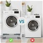 Winter Shore Support Lave Linge & Appareils Blancs - Rehausseur Cuisiniere, Sèche-linge, Mini Frigo Universel - Socle Machine à 
