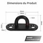 Winter Shore Plaques avec Oeillet M5 pour Suspension Lourde (Lot de 8) - Anneau Inox 50 mm pour Plantes Suspendues - Oeillet Ino