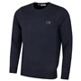 Calvin Klein Chandail À Col Rond pour Hommes Marine Chiné - M