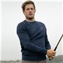 Calvin Klein Chandail À Col Rond pour Hommes Marine Chiné - M