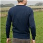 Calvin Klein Chandail À Col Rond pour Hommes Marine Chiné - M