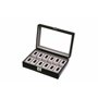 Davidt's - 378812.01 - Coffret Montre Mixte adulte pour 12 montres "Chrome" - Noir