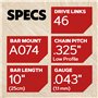 Oregon SpeedCut Nano - Kit de Conversion pour Tronçonneuse avec Chaîne & Guide de Tronçonneuse 25 cm (46 Maillons d'Entraînement