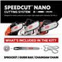 Oregon SpeedCut Nano - Kit de Conversion pour Tronçonneuse avec Chaîne & Guide de Tronçonneuse 25 cm (46 Maillons d'Entraînement