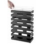 ACAZA Porte Parapluie rectangulaire en métal avec Bassin d'Eau, Design Sobre et Moderne, Noir