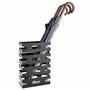 ACAZA Porte Parapluie rectangulaire en métal avec Bassin d'Eau, Design Sobre et Moderne, Noir