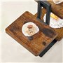 ACAZA Tour de service en 3 parties, Set de service, Vintage Brown