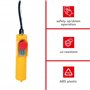 Toolland Télécommande treuil électrique 230V, commande filaire treuil avec câble de 1,5m et bouton d'arrêt d'urgence, pour treui