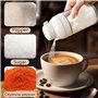 LELE LIFE Lot de 2 distributeurs de sucre en verre avec 2 trous réglables et bec verseur, distributeur de sucre pour café, sucri