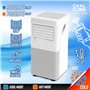 Climatiseur mobile réversible chaud/froid 9000BTU - 2.9KW avec télécommande et fonction Wifi