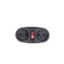 Lot de 3 Biplites Dominos 2x16A avec interrupteur - Anthracite
