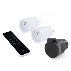 2 prises ON/OFF intérieure et 1 prise extérieure + télécommande