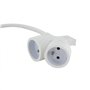 Prolongateur HO5VVF 3G1,5-3m dual head blanc