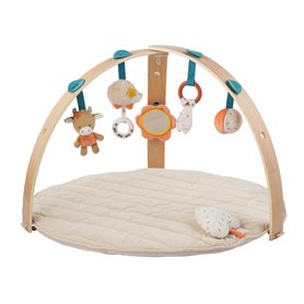 Nattou Tapis d'éveil avec Arche en bois et différentes Activités