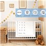 Babyfun Couverture Etape Bebe Imprimée Double Face – Tapis Mois Bebe en Français - Tapis Photo Bebe Mois - Cadeau Naissance Fill