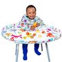 AMEZNA Bavoir Imperméable avec Plateau – Bavoir Manches Longues pour Chaise Haute – Tablier Bébé pour Manger dès 6 Mois – Idéal