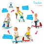 Chillafish Trackie trotteur pousseur évolutif 4 en 1: Pousseur, cheval à bascule, trotteur, et porteur dans un seul jouet pour l