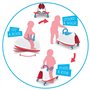 Chillafish Trackie trotteur pousseur évolutif 4 en 1: Pousseur, cheval à bascule, trotteur, et porteur dans un seul jouet pour l