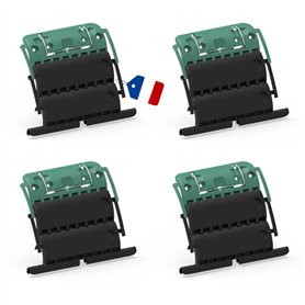 Ensemble de 4 attaches verrou ZF Clicksur H875E pour tablier de volet roulant - Fixation sécurisée pour volets roulants - Verrou
