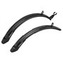 POLISPORT 8627800001 - Garde-Boue Avant et arrière Expander City 2-Pièces Extensibles universelles pour vélos de Ville avec Roue
