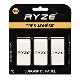 RYZE Surgrip de Padel Blanc - Confort & Adhérence Supérieurs - Grip de Padel Anti-Vibration - Poignée Antidérapante - Ultra Abso