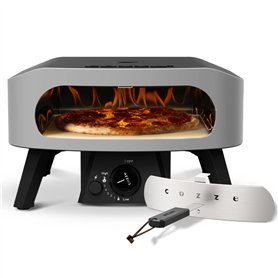 Cozze® 13" Four à Pizza CLASSIC | Gaz 30 mbar | Pierre en cordiérite incluse | Allumage automatique | Thermomètre intégré | Acie