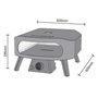 Cozze® 13" Four à Pizza CLASSIC | Gaz 30 mbar | Pierre en cordiérite incluse | Allumage automatique | Thermomètre intégré | Acie