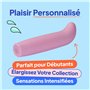 Baseks Curve Mini Vibromasseur Point G - Vibrateur Femme 10 vitesses avec stimulation du point G - Mini vibromasseurs Feminin Cl