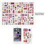 Lot de 20 feuilles de tatouages temporaires Union Jack 2022 pour 70e anniversaire de la reine, accessoires de fête du jubilé de 