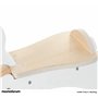 Mamabrum Cheval à Bascule en Bois - Jouet Balançoire Blanc Classique pour Enfants 1+ an, Design Minimaliste, Siège Sécurisé 70 c