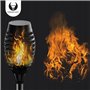 FOREVER Torche de Jardin à LED alimentée par l'énergie Solaire/Lampe d'extérieur pour Chemin de Jardin / 33 LED / IP65 / 10 cm d