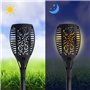 FOREVER Torche de Jardin à LED alimentée par l'énergie Solaire/Lampe d'extérieur pour Chemin de Jardin / 33 LED / IP65 / 10 cm d