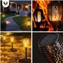 FOREVER Torche de Jardin à LED alimentée par l'énergie Solaire/Lampe d'extérieur pour Chemin de Jardin / 33 LED / IP65 / 10 cm d