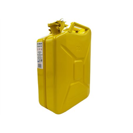 Jerrican en métal de 20 litres pour essence et diesel - Jaune RAL 1023