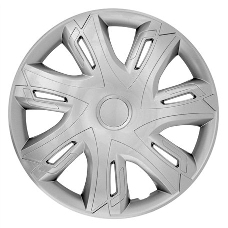 N-Power Lot de 4 enjoliveurs argentés 15"