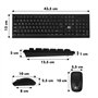 NanoRS Ensemble Clavier + Souris QWERTY sans Fil | Fréquence 2,4 GHz, portée : jusqu'à 10 m | RLa Souris : 1200 DPI | Récepteur 