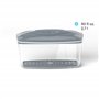 Dafi Boite Sous Vide Alimentaire SeeYoo, Lot de 5 pcs, Gris - Pompe incluse, sans BPA, Anti-fuite - Prolongation de la durée de 